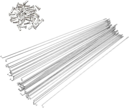 Fietsspaken 36 stuks 14G 170 x 2 mm van roestvrij staal met messing nippels – J-bend spaken – fietsonderdelen - happygetfit.com