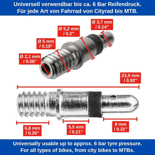 Fietsventiel Reparatieset 20-delig voor Dunlopventiel tot 6 Bar – Ventielset – Fietsaccessoires - happygetfit.com