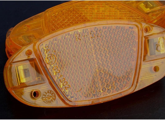 fischer Unisex Bicycle Reflector 85400 Orange, Yellow, One Size EU - happygetfit.com