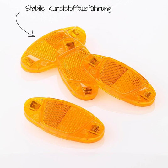 fischer Unisex Bicycle Reflector 85400 Orange, Yellow, One Size EU - happygetfit.com