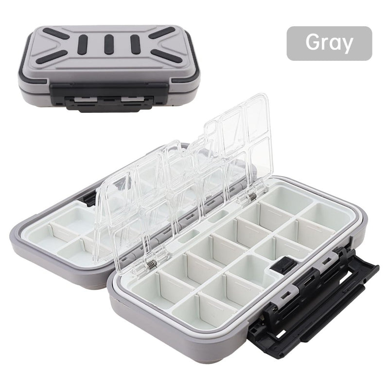 Laad afbeelding in Galerijviewer, Fishing Tackle Storage Box, Double Sided Waterproof, 16 Compartments, Fishing Lure Box Storage Containers (Black) - happygetfit.com

