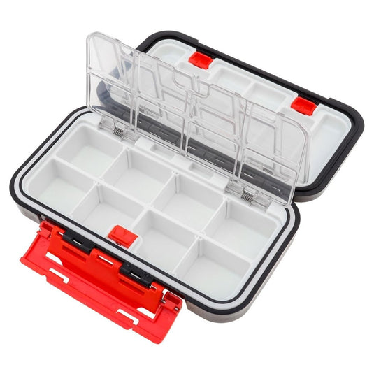 Fishing Tackle Storage Box, Double Sided Waterproof, 16 Compartments, Fishing Lure Box Storage Containers (Black) - happygetfit.com