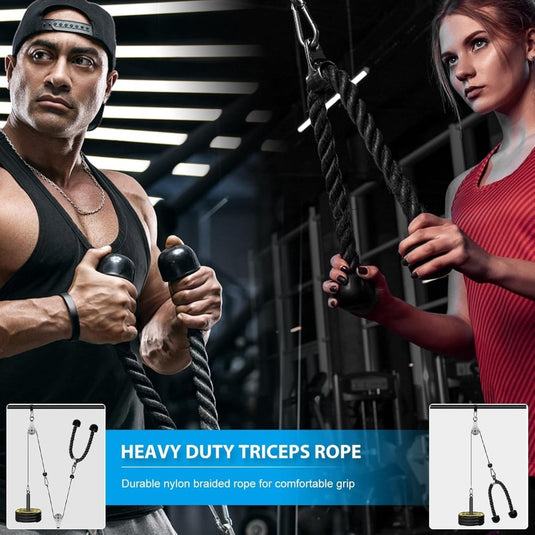 Fitness Cable lat Pulley Systeem, DIY Home Gym Machine Pulley System Fitness Kabel Katrol voor LAT Pulldowns, Biceps Krul, Triceps Extensions, Spieren Kweken Workout - happygetfit.com