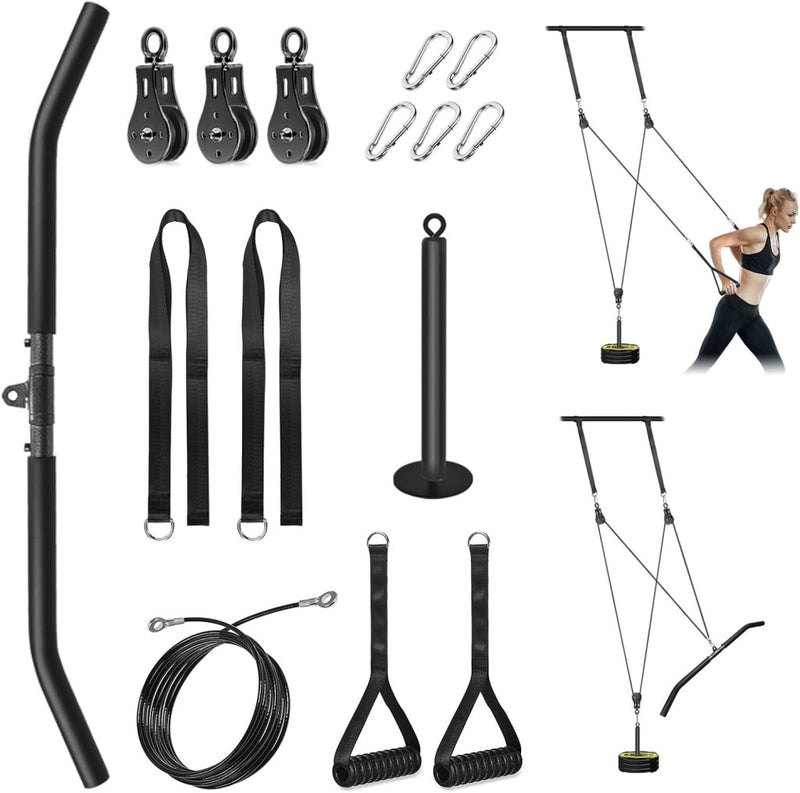 Load image into Gallery viewer, Fitness Cable lat Pulley Systeem, DIY Home Gym Machine Pulley System Fitness Kabel Katrol voor LAT Pulldowns, Biceps Krul, Triceps Extensions, Spieren Kweken Workout - happygetfit.com
