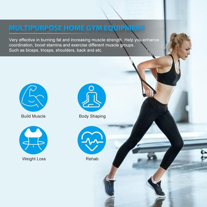 Load image into Gallery viewer, Fitness Cable lat Pulley Systeem, DIY Home Gym Machine Pulley System Fitness Kabel Katrol voor LAT Pulldowns, Biceps Krul, Triceps Extensions, Spieren Kweken Workout - happygetfit.com
