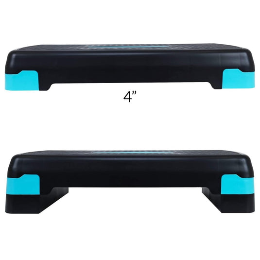 Fitvids Aerobic Step Platform Trainer with Adjustable 2-Level Risers, 400 Pound Weight Capacity – Non-Slip Exercise Stepper - happygetfit.com