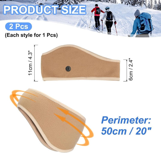 Fleece oorwarmers 2 stuks – warme sporthoofdbanden – hardloop fiets accessoires - happygetfit.com