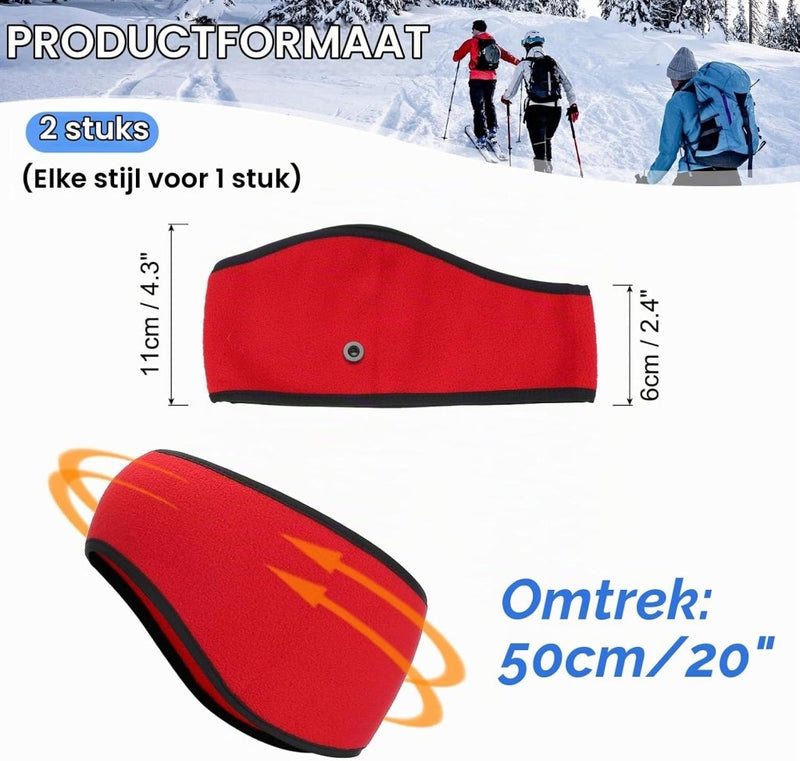 Carica immagine in Galleria Viewer, Fleece oorwarmers 2 stuks – warme sporthoofdbanden – hardloop fiets accessoires - happygetfit.com
