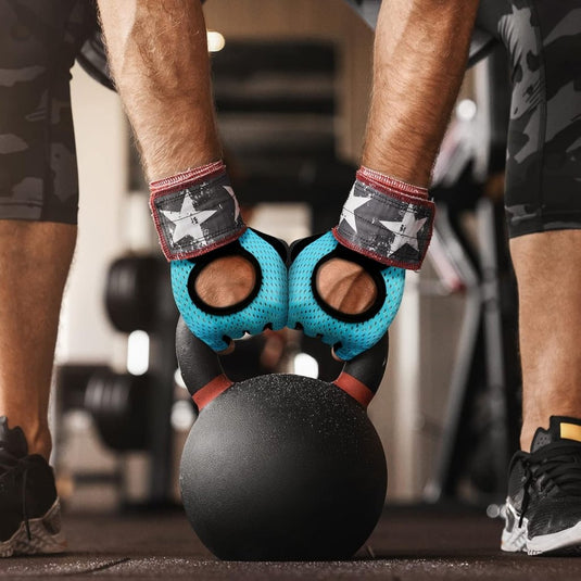 Flintronic Gymhandschoenen, Ademende Trainingshandschoenen met Microvezelstof, Antislip Siliconen Gewatteerde Handpalmbescherming en Extra Grip, voor Heren en Dames, Gewichtheffen/Crossfit/Fietsen - happygetfit.com