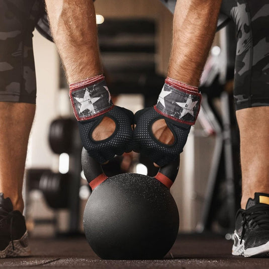 Flintronic Gymhandschoenen, Ademende Trainingshandschoenen met Microvezelstof, Antislip Siliconen Gewatteerde Handpalmbescherming en Extra Grip, voor Heren en Dames, Gewichtheffen/Crossfit/Fietsen - happygetfit.com