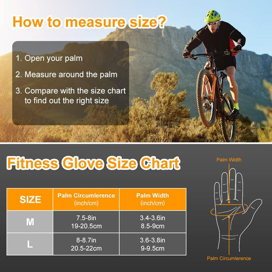 Flintronic Gymhandschoenen, Ademende Trainingshandschoenen met Microvezelstof, Antislip Siliconen Gewatteerde Handpalmbescherming en Extra Grip, voor Heren en Dames, Gewichtheffen/Crossfit/Fietsen - happygetfit.com
