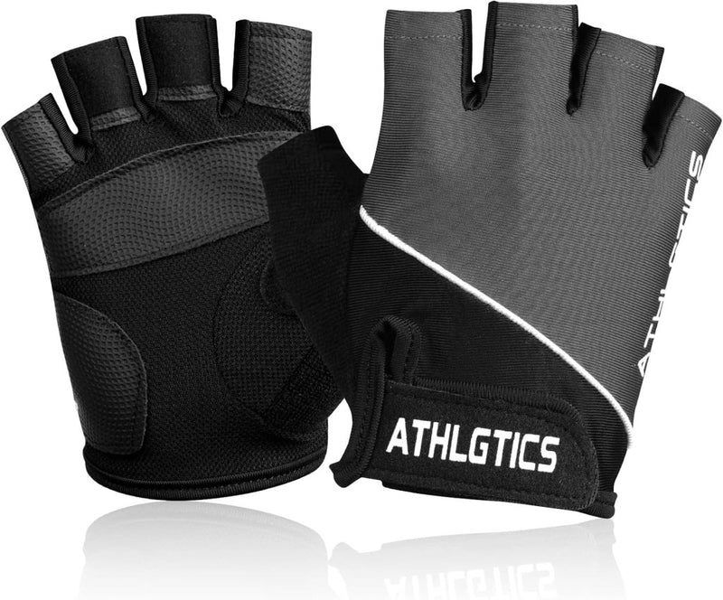 Laad afbeelding in Galerijviewer, Flintronic Gymhandschoenen, Ademende Trainingshandschoenen met Microvezelstof, Antislip Siliconen Gewatteerde Handpalmbescherming en Extra Grip, voor Heren en Dames, Gewichtheffen/Crossfit/Fietsen - happygetfit.com
