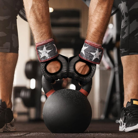 Flintronic Gymhandschoenen, Ademende Trainingshandschoenen met Microvezelstof, Antislip Siliconen Gewatteerde Handpalmbescherming en Extra Grip, voor Heren en Dames, Gewichtheffen/Crossfit/Fietsen - happygetfit.com