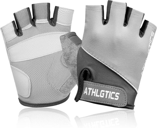 Flintronic Gymhandschoenen, Ademende Trainingshandschoenen met Microvezelstof, Antislip Siliconen Gewatteerde Handpalmbescherming en Extra Grip, voor Heren en Dames, Gewichtheffen/Crossfit/Fietsen - happygetfit.com