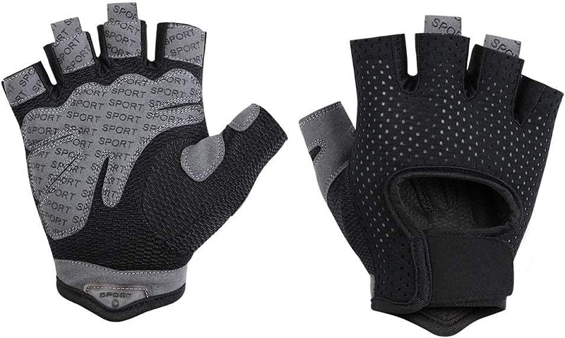 Laad afbeelding in Galerijviewer, Flintronic Gymhandschoenen, Ademende Trainingshandschoenen met Microvezelstof, Antislip Siliconen Gewatteerde Handpalmbescherming en Extra Grip, voor Heren en Dames, Gewichtheffen/Crossfit/Fietsen - happygetfit.com
