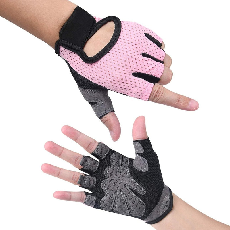 Laad afbeelding in Galerijviewer, Flintronic Gymhandschoenen, Ademende Trainingshandschoenen met Microvezelstof, Antislip Siliconen Gewatteerde Handpalmbescherming en Extra Grip, voor Heren en Dames, Gewichtheffen/Crossfit/Fietsen - happygetfit.com
