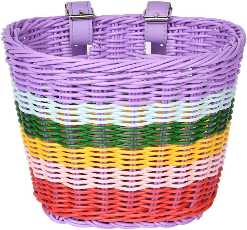 Laad afbeelding in Galerijviewer, Flintronic Kinderfietsmand, handgeweven fietsmand voor kinderen, fietsmand voor meisjes, jongens, kinderen, met fietsaccessoires - happygetfit.com
