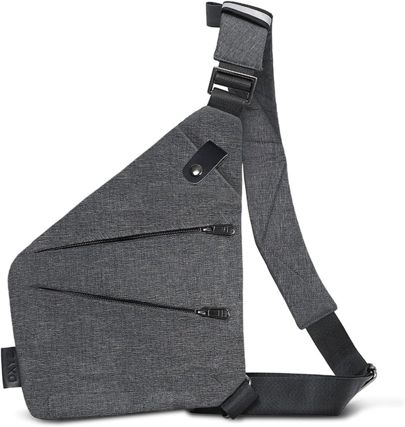 Laad afbeelding in Galerijviewer, flintronic Sling Bag met USB-Oplading, Borsttas met Verstelbare Riem, Multi-Pocket Crossbody Borst Tas, Wandelen Casual Outdoor Borstzak voor Heren - happygetfit.com
