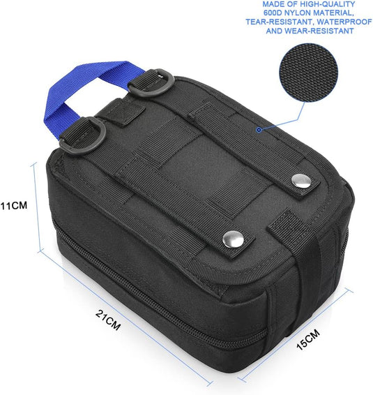 flintronic Tactische Heuptassen, Molle EDC Pouch, Outdoor Heuptas+Haak, Utility Gadget Riemtas met Mobiele Telefoon Holster voor Sport, Wandelen, Kamperen, Reizen-Zwart - happygetfit.com
