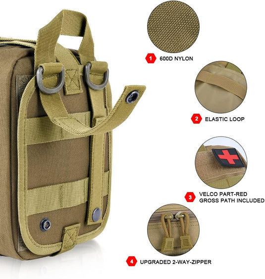 flintronic Tactische Heuptassen, Molle EDC Pouch, Outdoor Heuptas+Haak, Utility Gadget Riemtas met Mobiele Telefoon Holster voor Sport, Wandelen, Kamperen, Reizen-Zwart - happygetfit.com