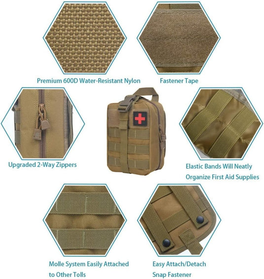 flintronic Tactische Heuptassen, Molle EDC Pouch, Outdoor Heuptas+Haak, Utility Gadget Riemtas met Mobiele Telefoon Holster voor Sport, Wandelen, Kamperen, Reizen-Zwart - happygetfit.com