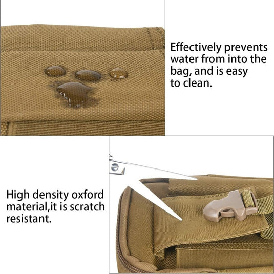 flintronic Tactische Heuptassen, Molle EDC Pouch, Outdoor Heuptas+Haak, Utility Gadget Riemtas met Mobiele Telefoon Holster voor Sport, Wandelen, Kamperen, Reizen-Zwart - happygetfit.com