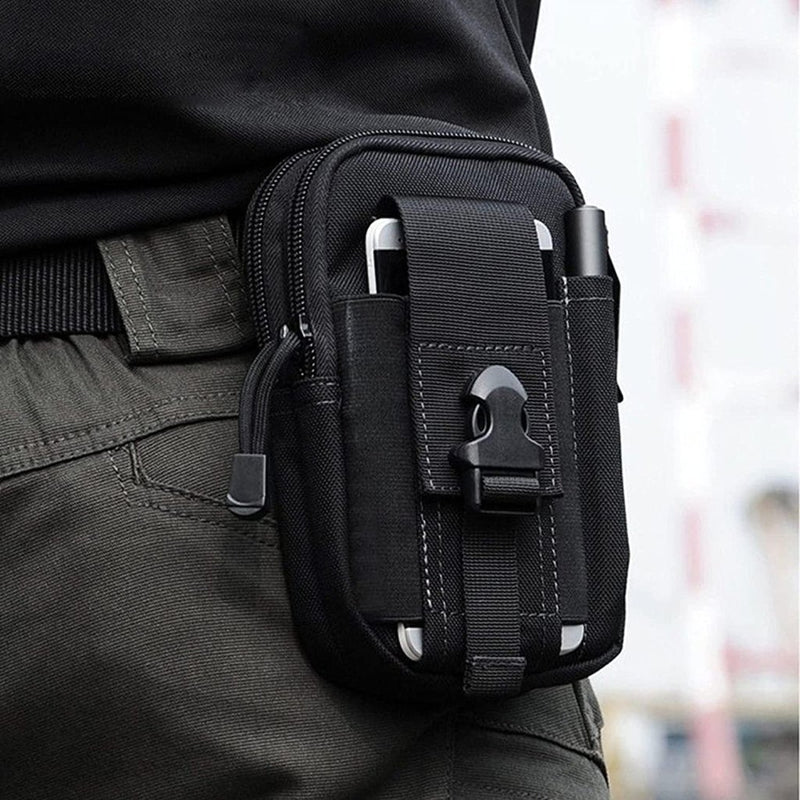 Laad afbeelding in Galerijviewer, flintronic Tactische Heuptassen, Molle EDC Pouch, Outdoor Heuptas+Haak, Utility Gadget Riemtas met Mobiele Telefoon Holster voor Sport, Wandelen, Kamperen, Reizen-Zwart - happygetfit.com
