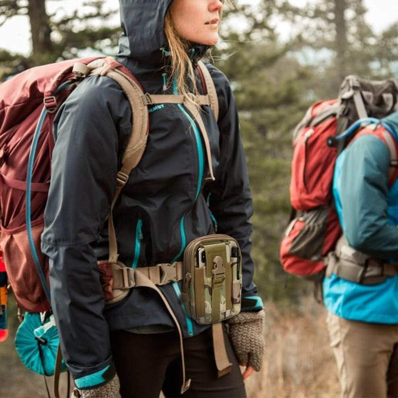 Laad afbeelding in Galerijviewer, flintronic Tactische Heuptassen, Molle EDC Pouch, Outdoor Heuptas+Haak, Utility Gadget Riemtas met Mobiele Telefoon Holster voor Sport, Wandelen, Kamperen, Reizen-Zwart - happygetfit.com
