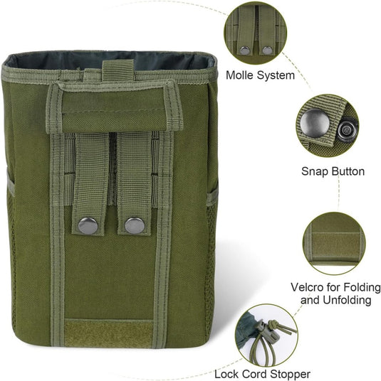 flintronic Tactische Heuptassen, Molle EDC Pouch, Outdoor Heuptas+Haak, Utility Gadget Riemtas met Mobiele Telefoon Holster voor Sport, Wandelen, Kamperen, Reizen-Zwart - happygetfit.com