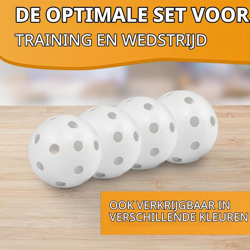 Bild im Galerie-Viewer laden, Floorballballen 24 stuks 72 mm van kunststof met 26 gaten en IFF-goedkeuring – unihockeyballen – zaalhockey - happygetfit.com
