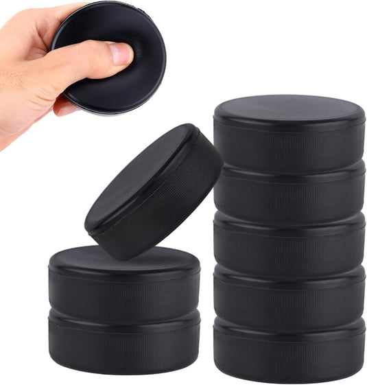 Foam ijshockeypucks zwart 7,5 cm – 8 stuks - happygetfit.com