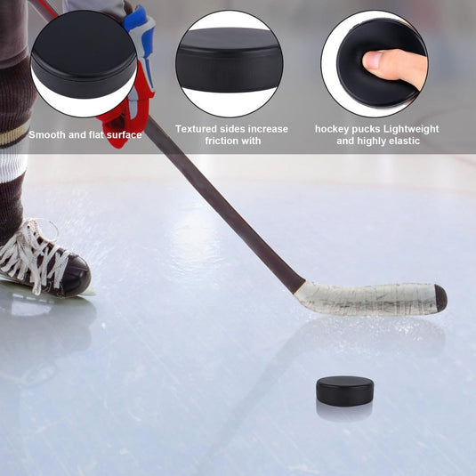 Foam ijshockeypucks zwart 7,5 cm – 8 stuks - happygetfit.com