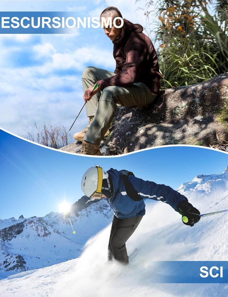 Load image into Gallery viewer, Free Soldier Winterskibroek voor heren, waterdicht, winddicht, softshell, gevoerd met fleece, voor wandelen. - happygetfit.com
