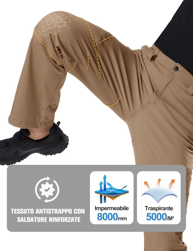 Load image into Gallery viewer, Free Soldier Winterskibroek voor heren, waterdicht, winddicht, softshell, gevoerd met fleece, voor wandelen. - happygetfit.com
