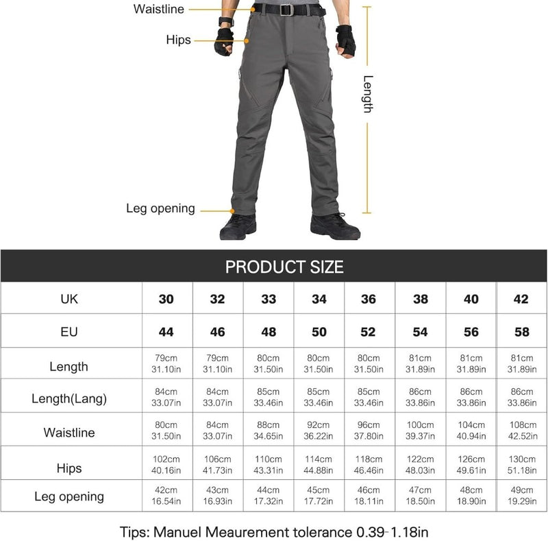 Load image into Gallery viewer, Free Soldier Winterskibroek voor heren, waterdicht, winddicht, softshell, gevoerd met fleece, voor wandelen. - happygetfit.com
