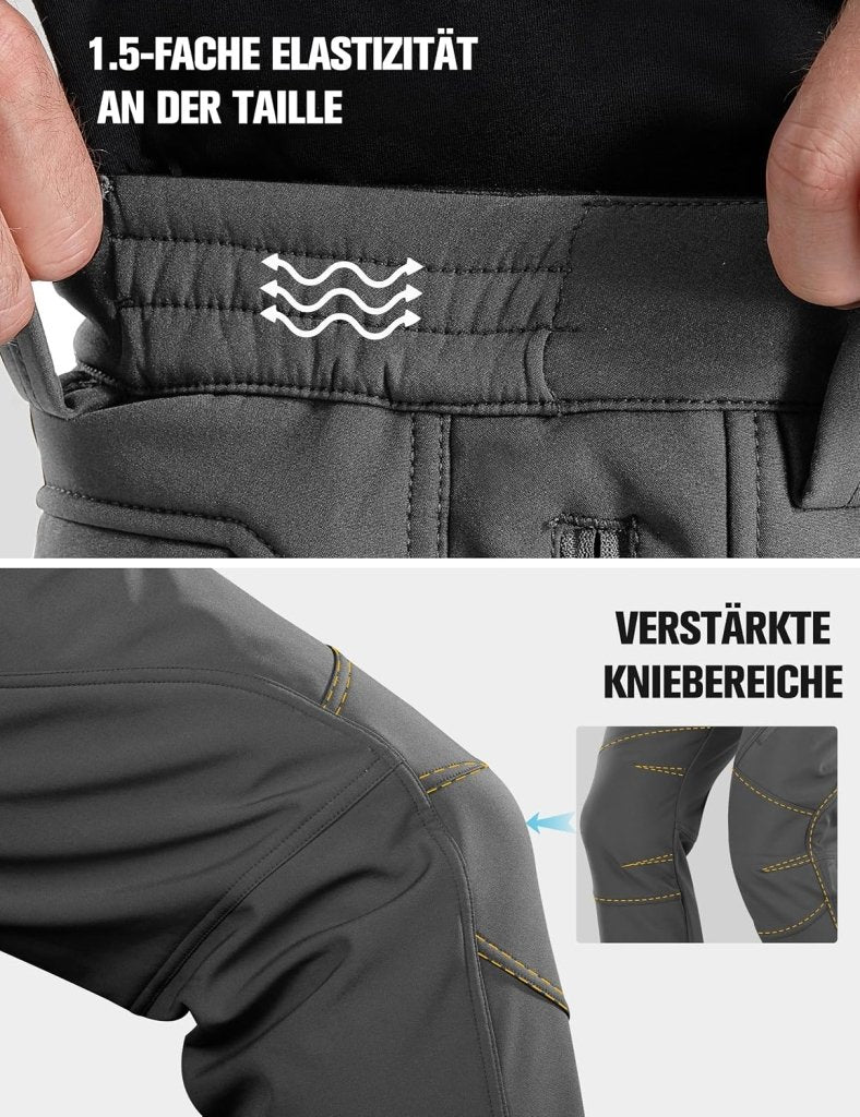 Load image into Gallery viewer, Free Soldier Winterskibroek voor heren, waterdicht, winddicht, softshell, gevoerd met fleece, voor wandelen. - happygetfit.com
