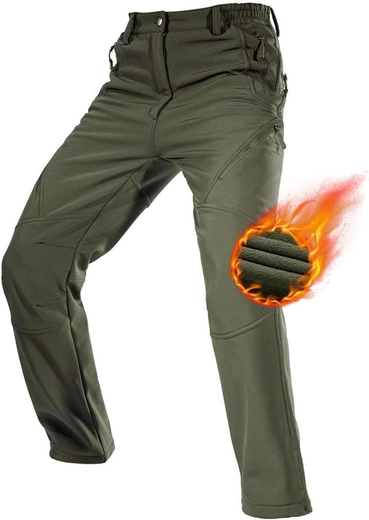 Load image into Gallery viewer, Free Soldier Winterskibroek voor heren, waterdicht, winddicht, softshell, gevoerd met fleece, voor wandelen. - happygetfit.com
