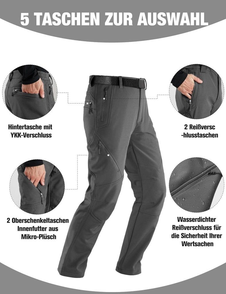 Load image into Gallery viewer, Free Soldier Winterskibroek voor heren, waterdicht, winddicht, softshell, gevoerd met fleece, voor wandelen. - happygetfit.com
