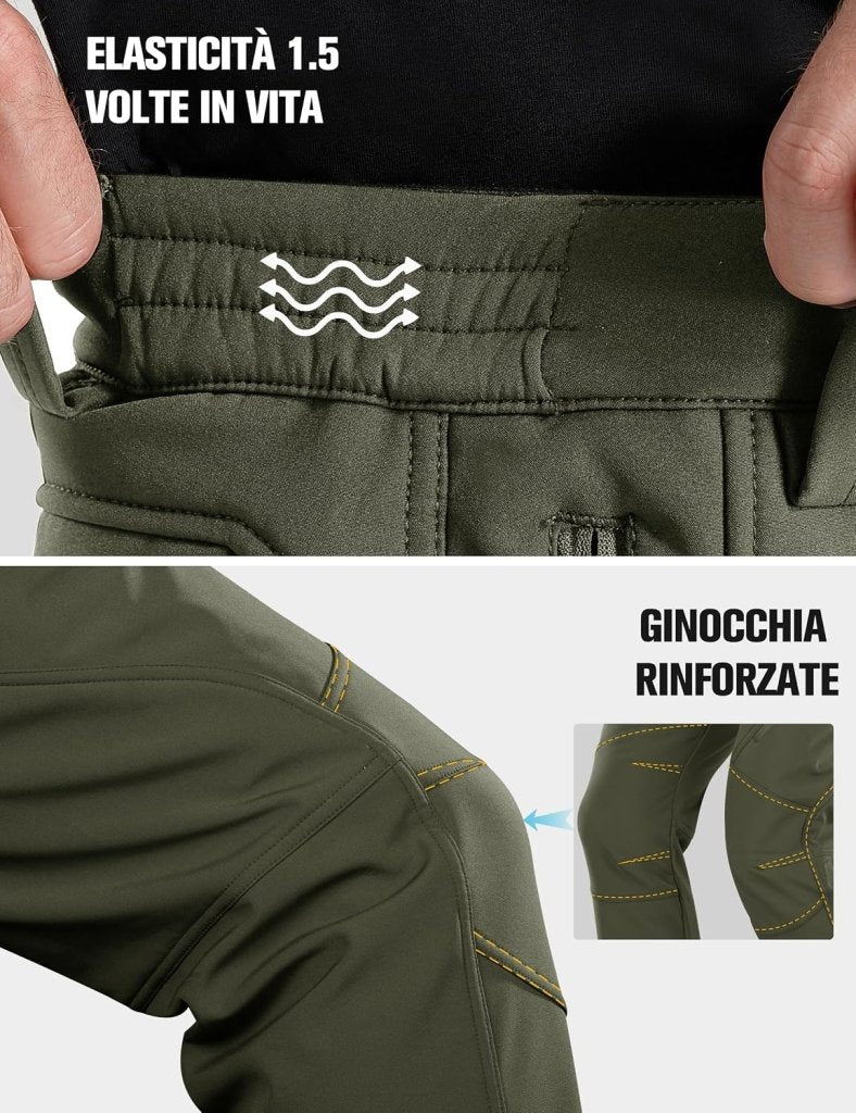 Load image into Gallery viewer, Free Soldier Winterskibroek voor heren, waterdicht, winddicht, softshell, gevoerd met fleece, voor wandelen. - happygetfit.com

