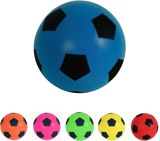 Fun Sport 20cm Football Indoor/Outdoor BLUE Soft Sponge Foam Soccer Ball Size 5 - happygetfit.com