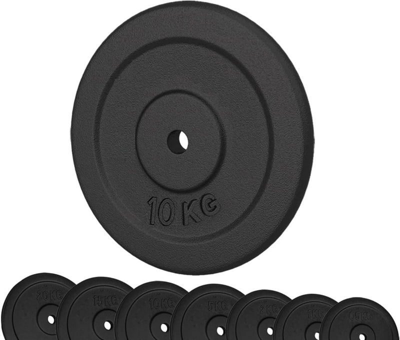 Load image into Gallery viewer, G5 HT SPORT Halterschijven van gietijzer, gatdiameter: 25 mm, voor sportschool en thuisgymnastiek, 0,5 tot 20 kg, voor halters en lange halters - happygetfit.com
