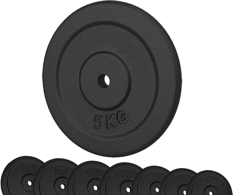 Load image into Gallery viewer, G5 HT SPORT Halterschijven van gietijzer, gatdiameter: 25 mm, voor sportschool en thuisgymnastiek, 0,5 tot 20 kg, voor halters en lange halters - happygetfit.com
