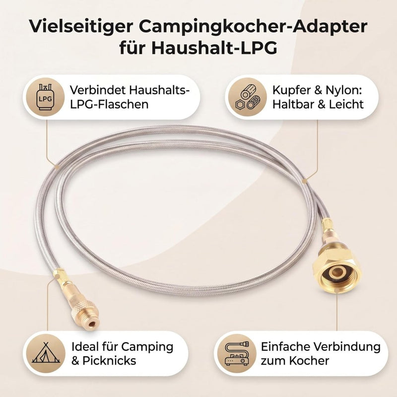 Load image into Gallery viewer, Gastank Hoofd Adapter Outdoor Camping Fornuis Gebruik Gas Tank Transfer Slang Connector Conversiekop Adapter voor Camping Picknick - happygetfit.com
