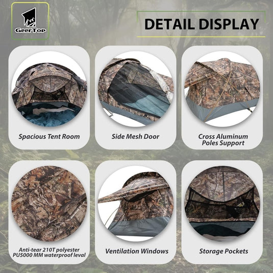 GEERTOP Ultralight 1-persoons waterdichte bivy tent, groen, outdoor slaapzak, camping bivvy bag deken herbruikbaar voor outdoor camping wandelen - happygetfit.com