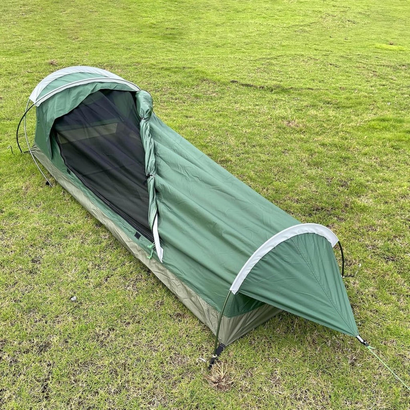 Load image into Gallery viewer, GEERTOP Ultralight 1-persoons waterdichte bivy tent, groen, outdoor slaapzak, camping bivvy bag deken herbruikbaar voor outdoor camping wandelen - happygetfit.com

