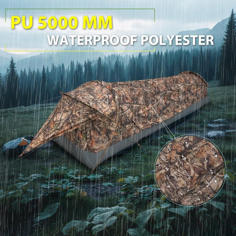 Load image into Gallery viewer, GEERTOP Ultralight 1-persoons waterdichte bivy tent, groen, outdoor slaapzak, camping bivvy bag deken herbruikbaar voor outdoor camping wandelen - happygetfit.com
