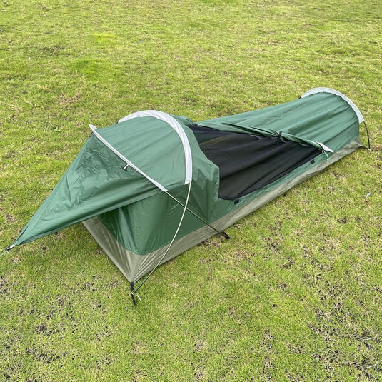 GEERTOP Ultralight 1-persoons waterdichte bivy tent, groen, outdoor slaapzak, camping bivvy bag deken herbruikbaar voor outdoor camping wandelen - happygetfit.com