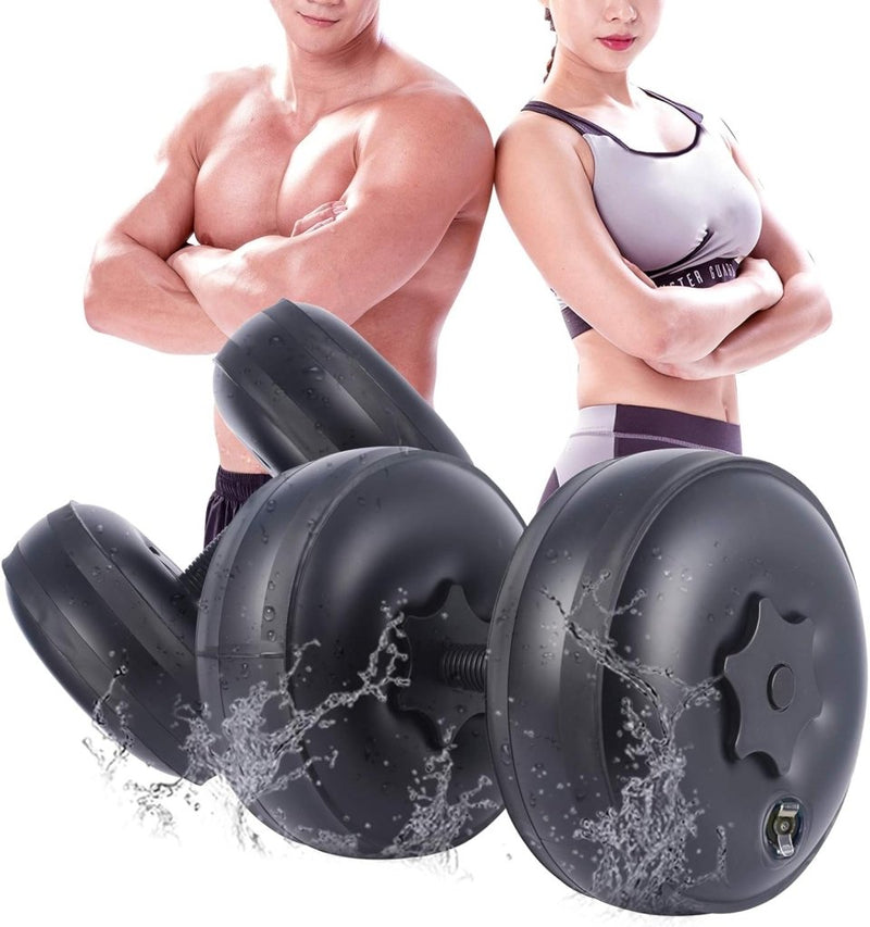 Laad afbeelding in Galerijviewer, gewichten set 6/8/16kg 2 in 1 halters verstelbaar, halterset fitness, Water Dumbbells, travel dumbebll - happygetfit.com
