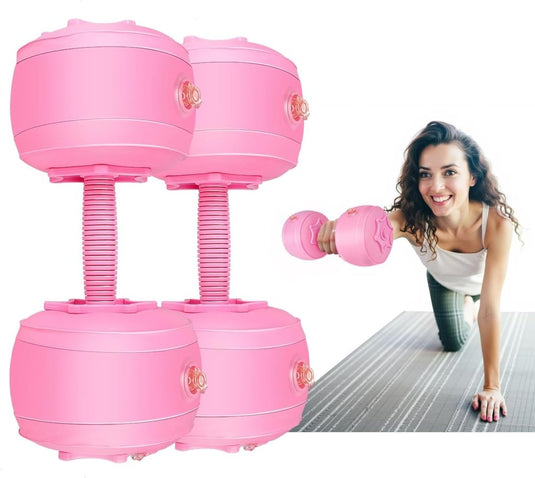 gewichten set 6/8/16kg 2 in 1 halters verstelbaar, halterset fitness, Water Dumbbells, travel dumbebll - happygetfit.com