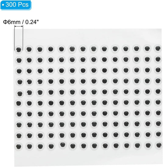 Glow in the dark 3D visoog stickers 3 mm (300 stuks) - Lichtgevende kunstaas ogen - Vliegbinden & visgerei accessoires - happygetfit.com